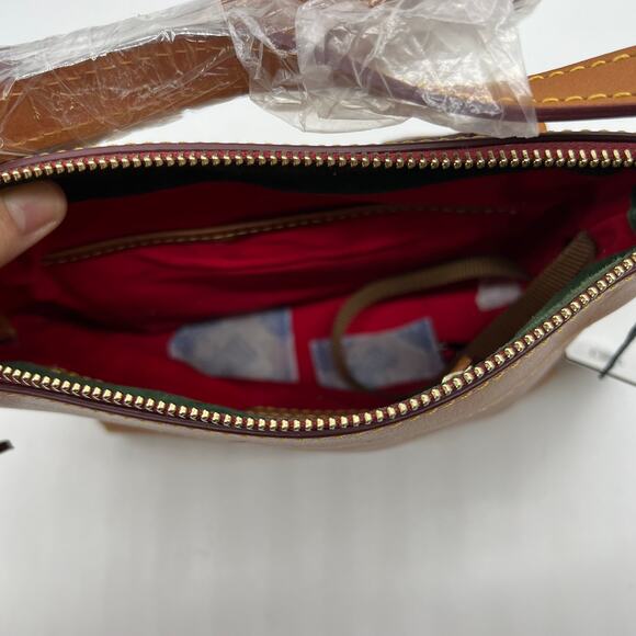 Dooney & Bourke Florentine Leather Allison Crossbody Natural Brown - Picture 9 of 15